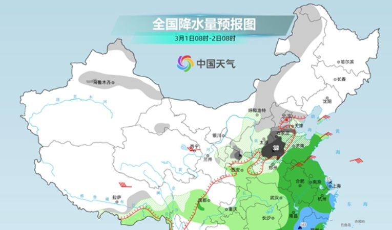 江南华南降雨频繁局地有暴雨 北方多地气温将持续偏低